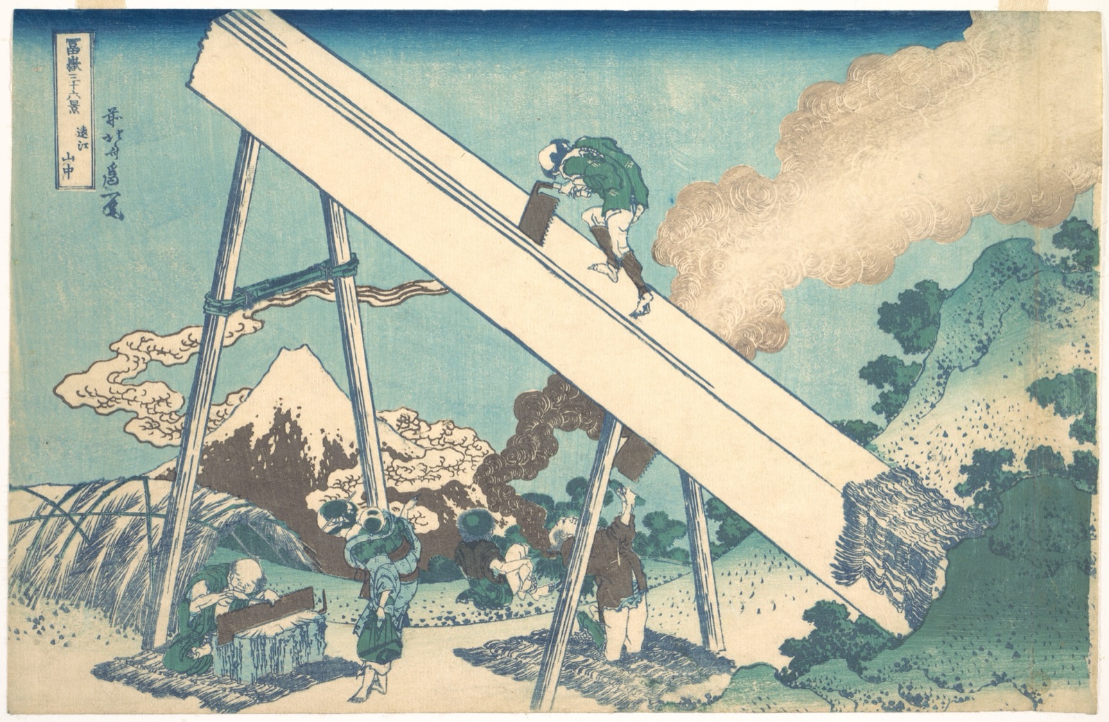 In the Mountains of Tōtōmi — Katsushika Hokusai